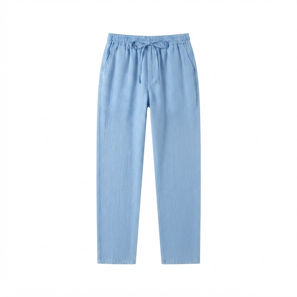Men’s Cotton Linen Beach Pants – Relaxed Summer Vacation Joggers
