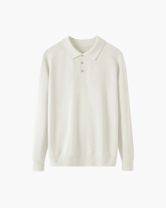 Long Sleeve Knit Polo Cardigan