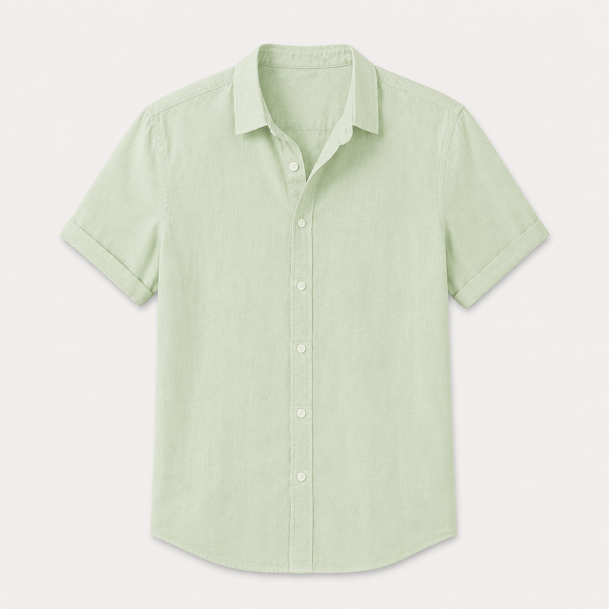 Men’s Vintage Button-Up Shirt – Relaxed Short Sleeve Summer Shirt