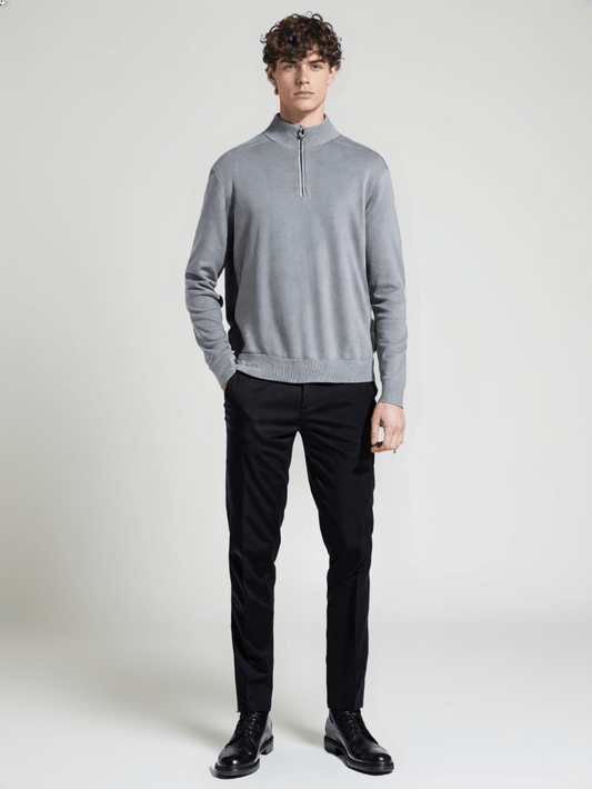 Long Sleeve Knit Polo Sweater