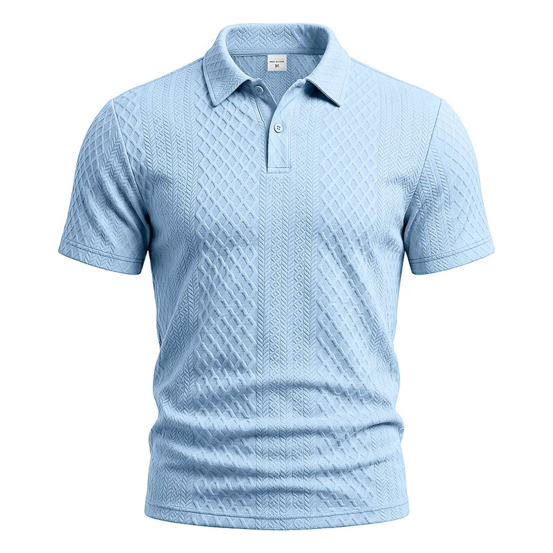 Men’s Everyday Summer Polo – Textured Fabric, Clean Cut, Easy Fit