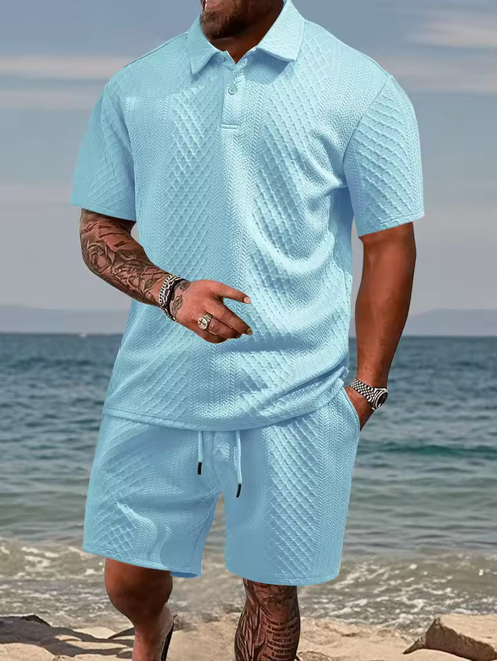Men’s Everyday Summer Polo – Textured Fabric, Clean Cut, Easy Fit