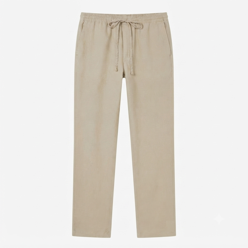 Men’s Cotton Linen Dress Pants – Old Money Straight Leg Trousers